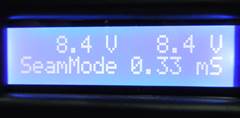 溶接時のHSW-03 LCD画面